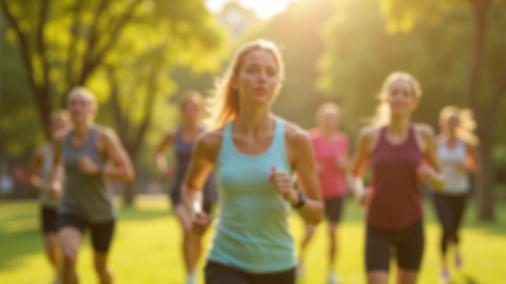 Groupe de gens qui font du sport en plein air